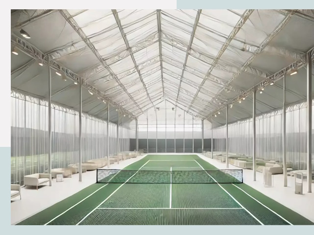 Строительство теннисных кортов в Алексине